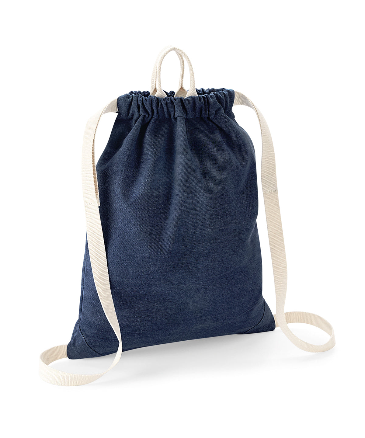 Personalised Bags - Navy Bagbase Denim gymsac