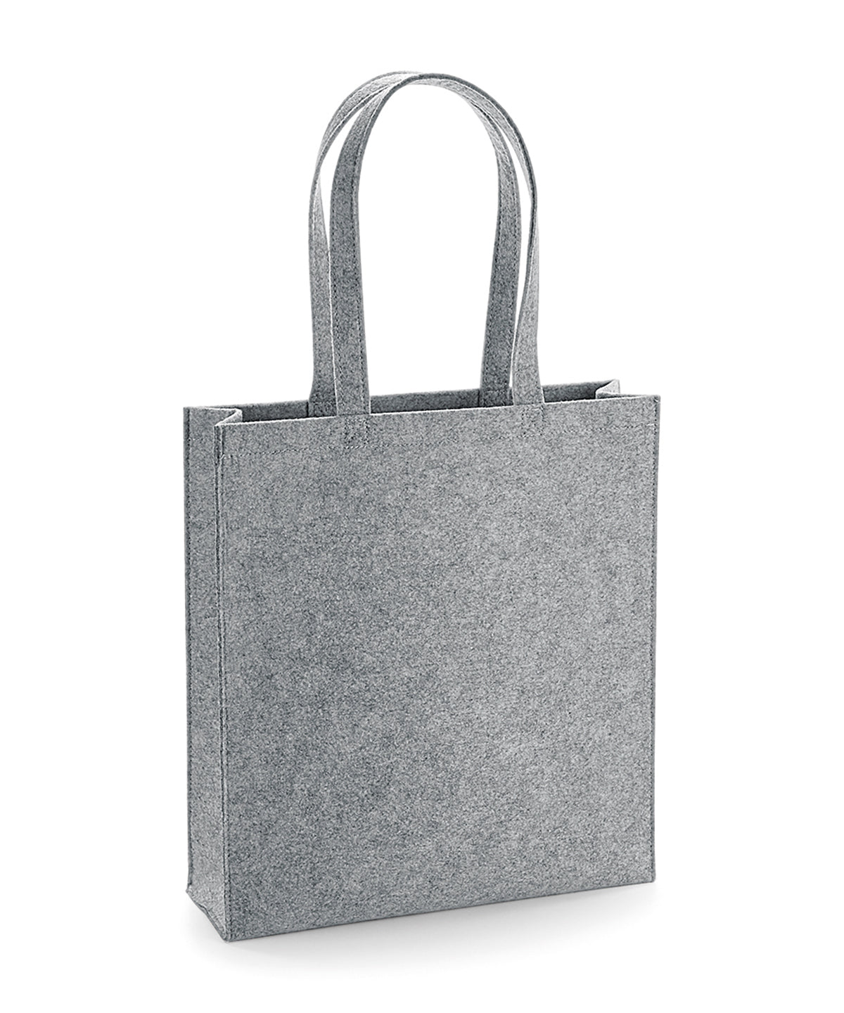 Personalised Bags - Heather Grey Bagbase Felt tote bag