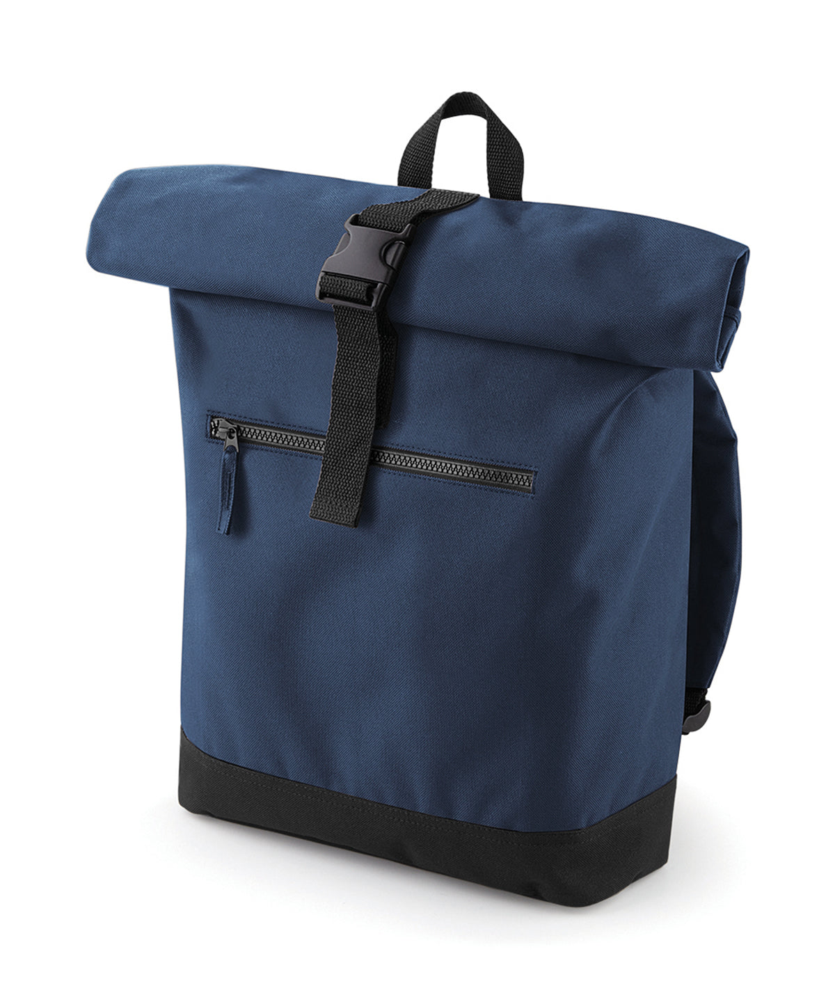 Personalised Bags - Navy Bagbase Roll-top backpack