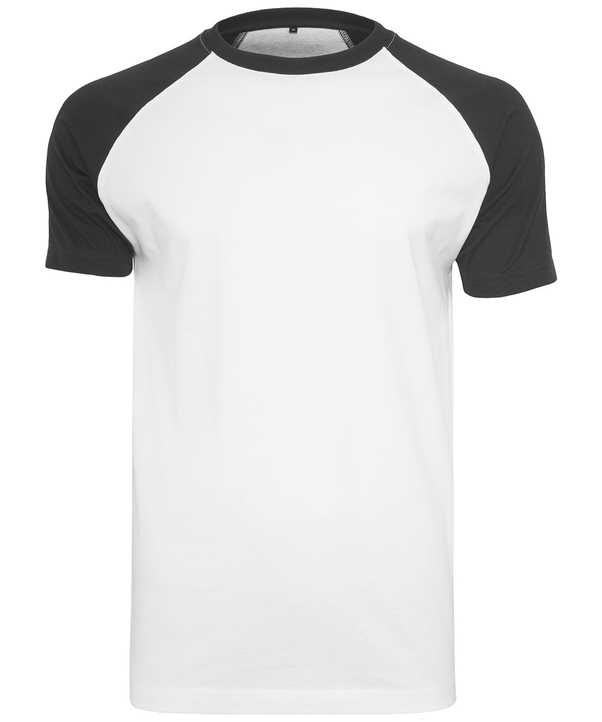 Personalised T-Shirts - Black Build Your Brand Raglan contrast tee