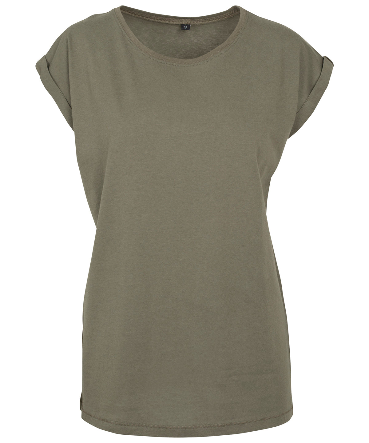 Personalised T-Shirts - Light Green Build Your Brand Women's extended shoulder tee