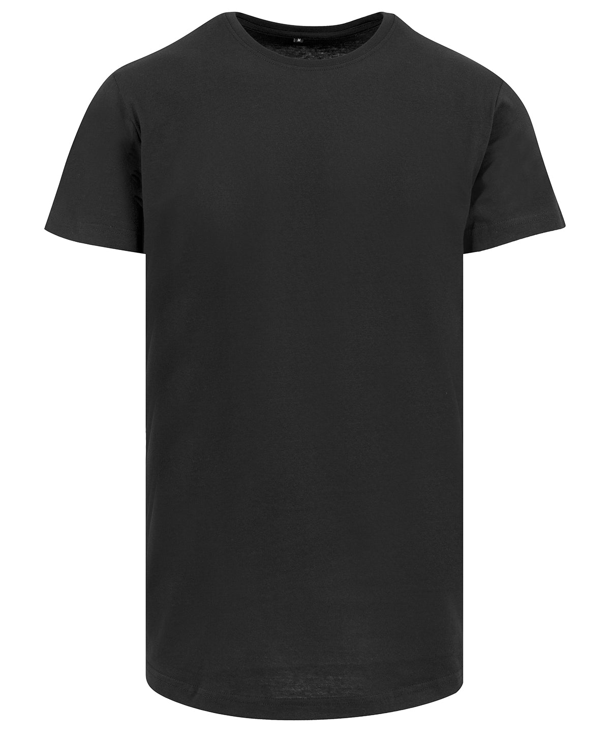 Personalised T-Shirts - Black Build Your Brand Shaped long tee