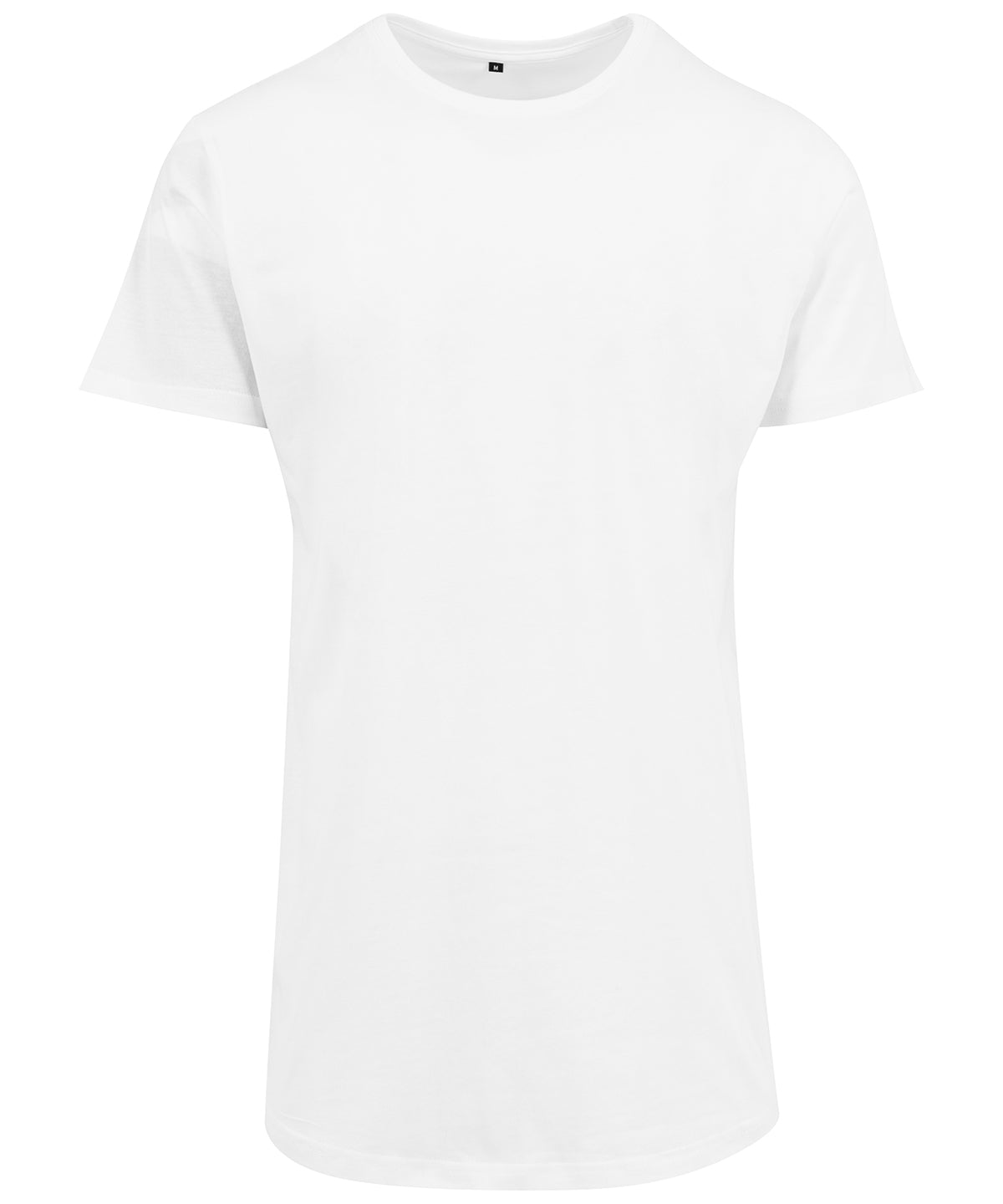 Personalised T-Shirts - Black Build Your Brand Shaped long tee