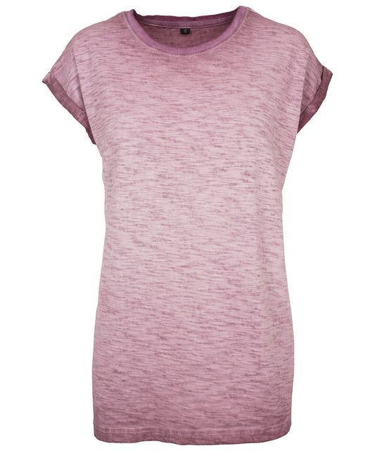 Personalised T-Shirts - Build Your Brand Women's spray dye extended shoulder tee