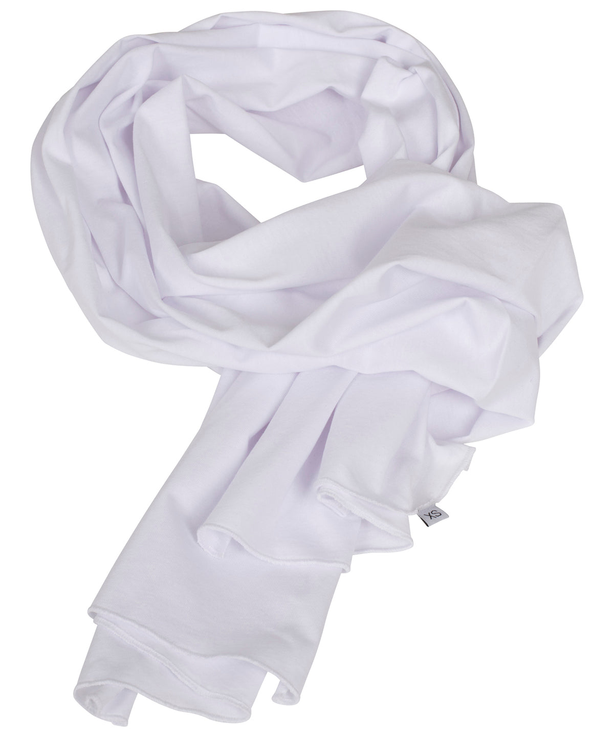 Personalised Scarves - White Build Your Brand Jersey scarf