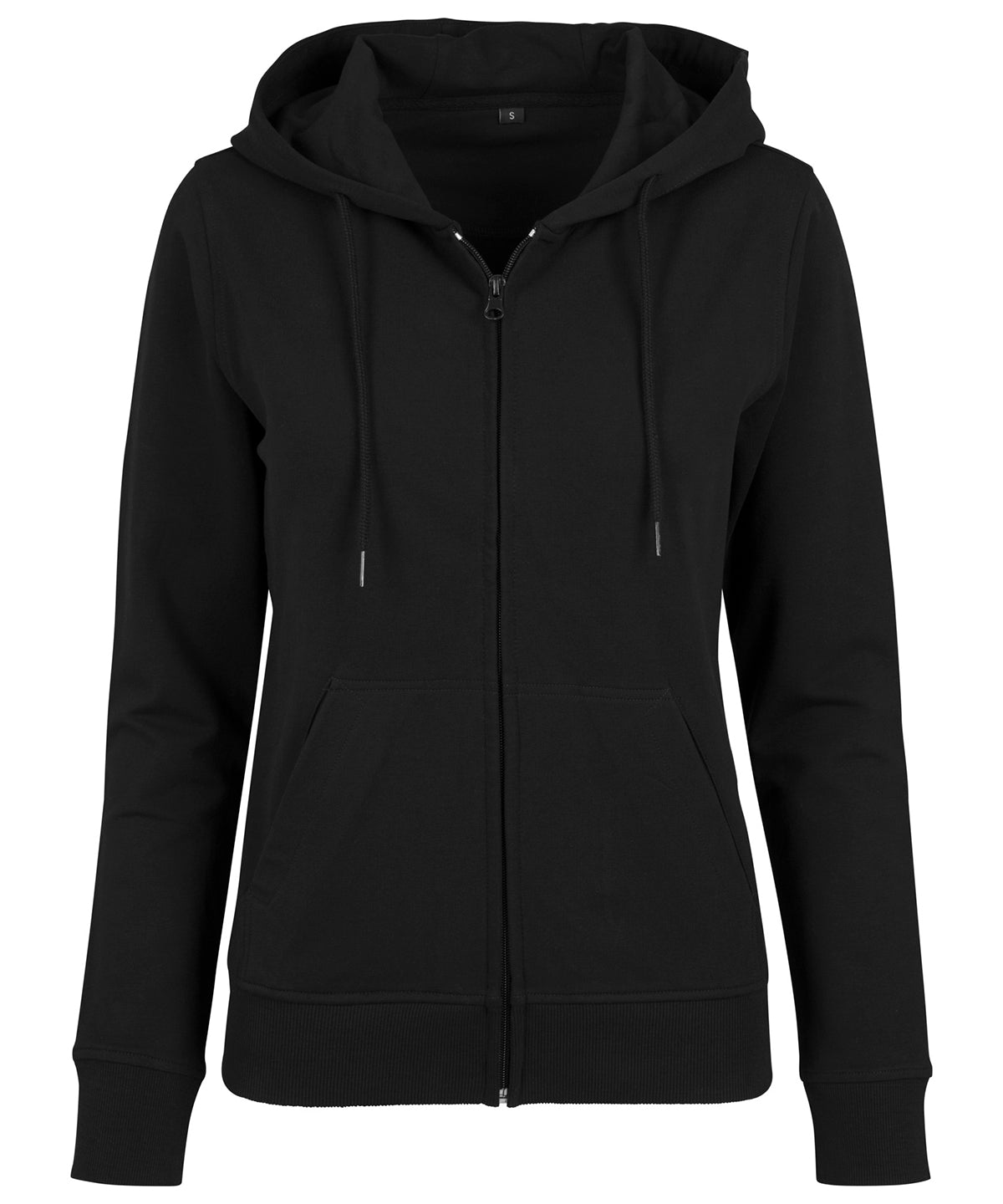 Personalised Hoodies - Black Build Your Brand Women's terry zip hoodie