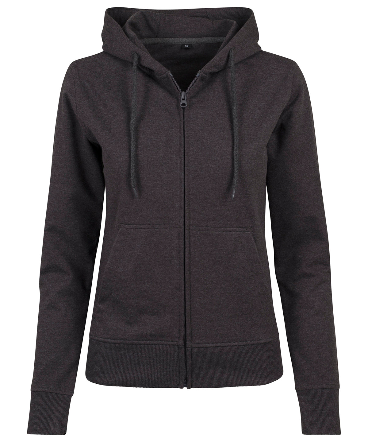 Personalised Hoodies - Black Build Your Brand Women's terry zip hoodie