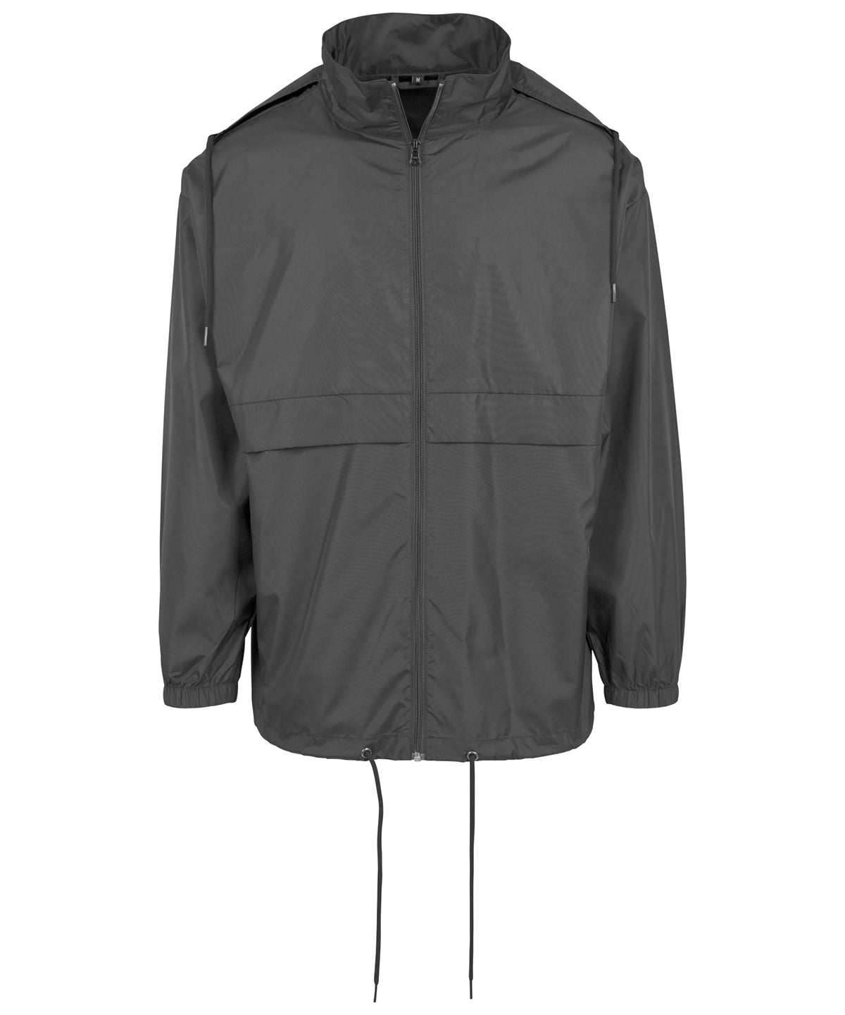 Personalised Jackets - Black Build Your Brand Nylon windbreaker