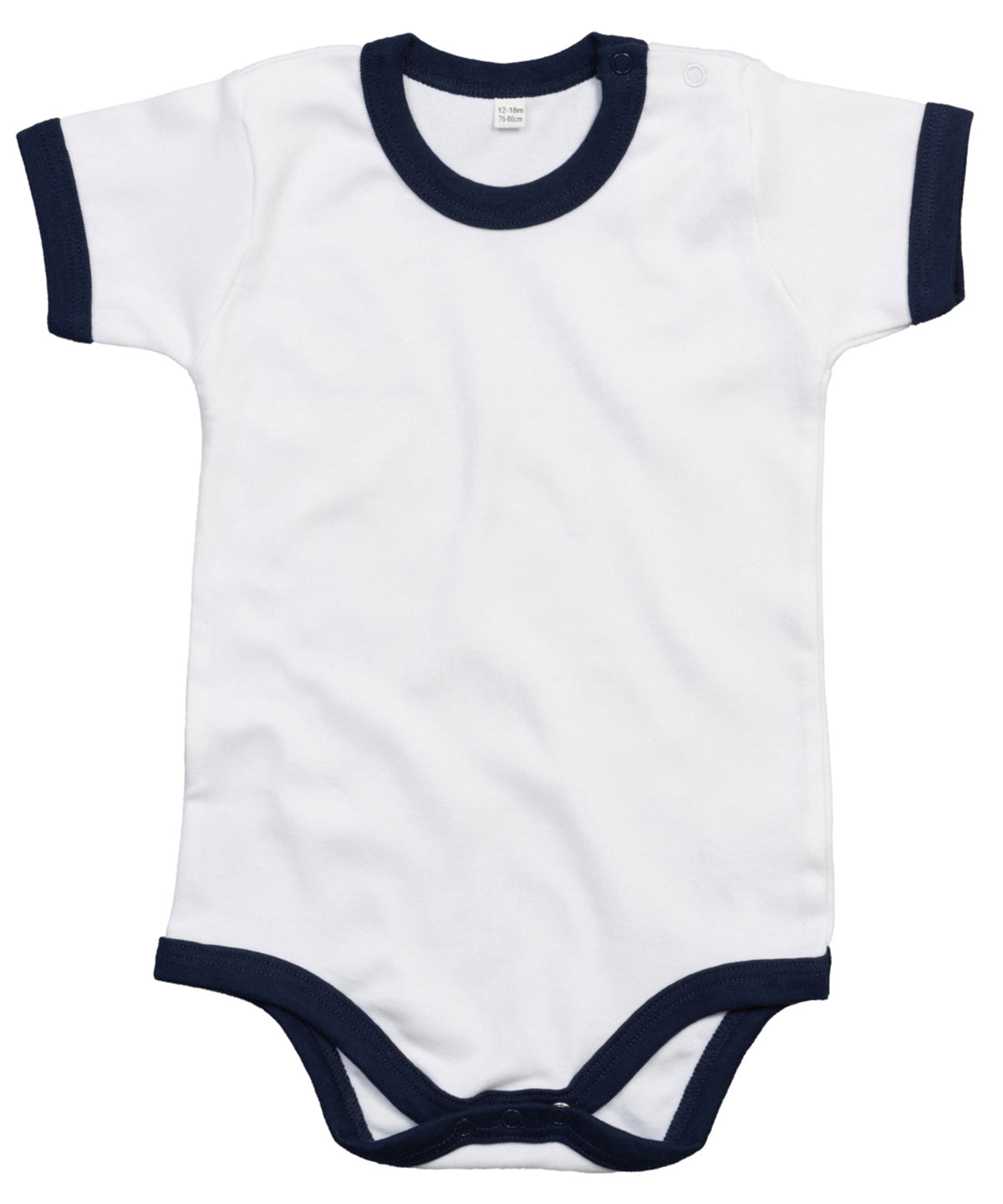 Personalised Bodysuits - White Babybugz Ringer bodysuit