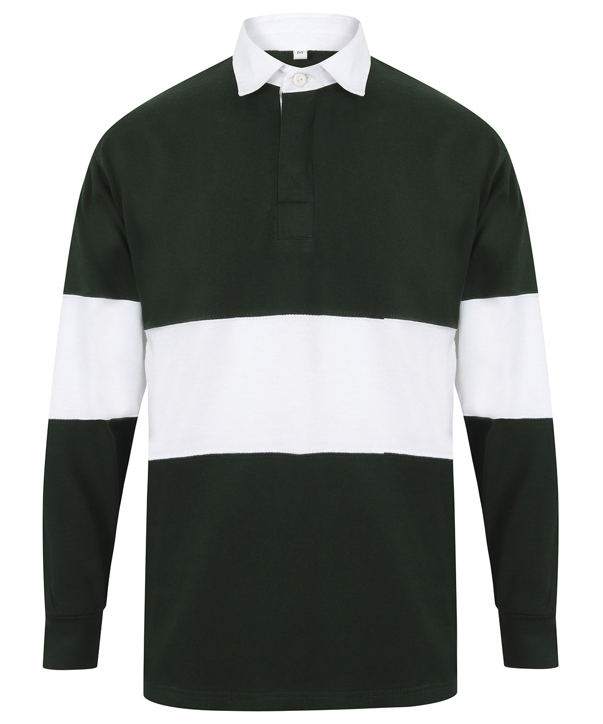 Personalised Polo Shirts - Bottle Front Row Panelled rugby shirt