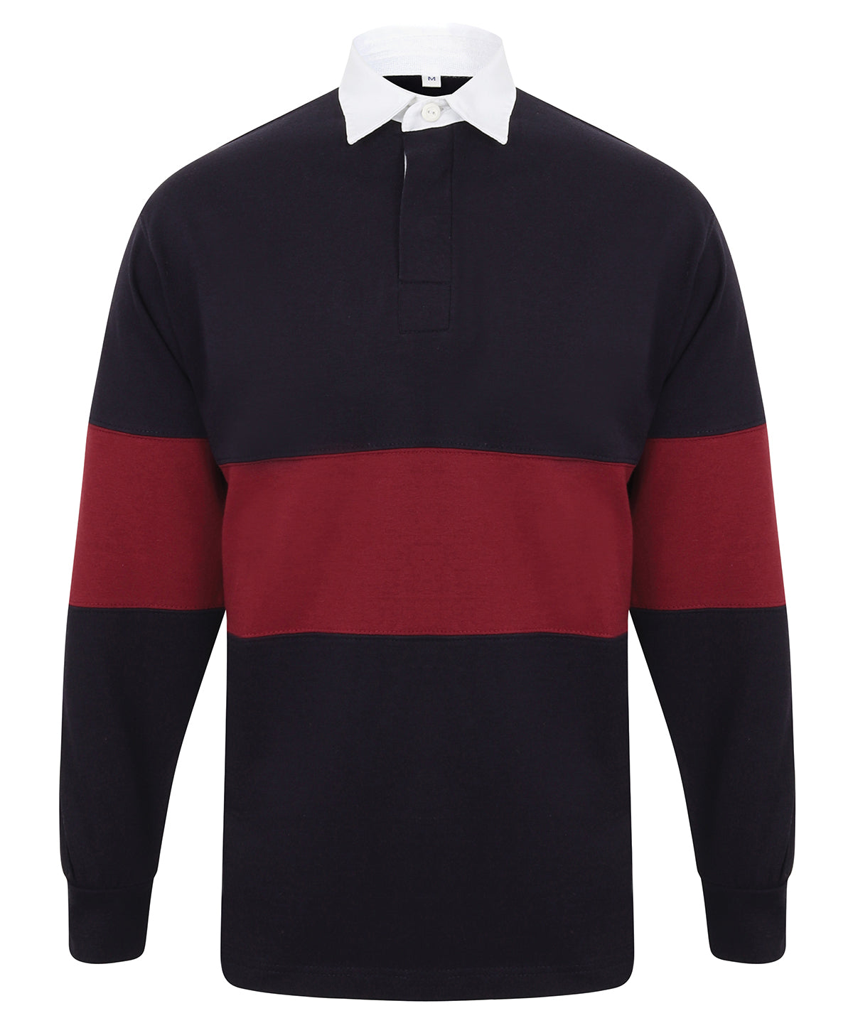 Personalised Polo Shirts - Bottle Front Row Panelled rugby shirt