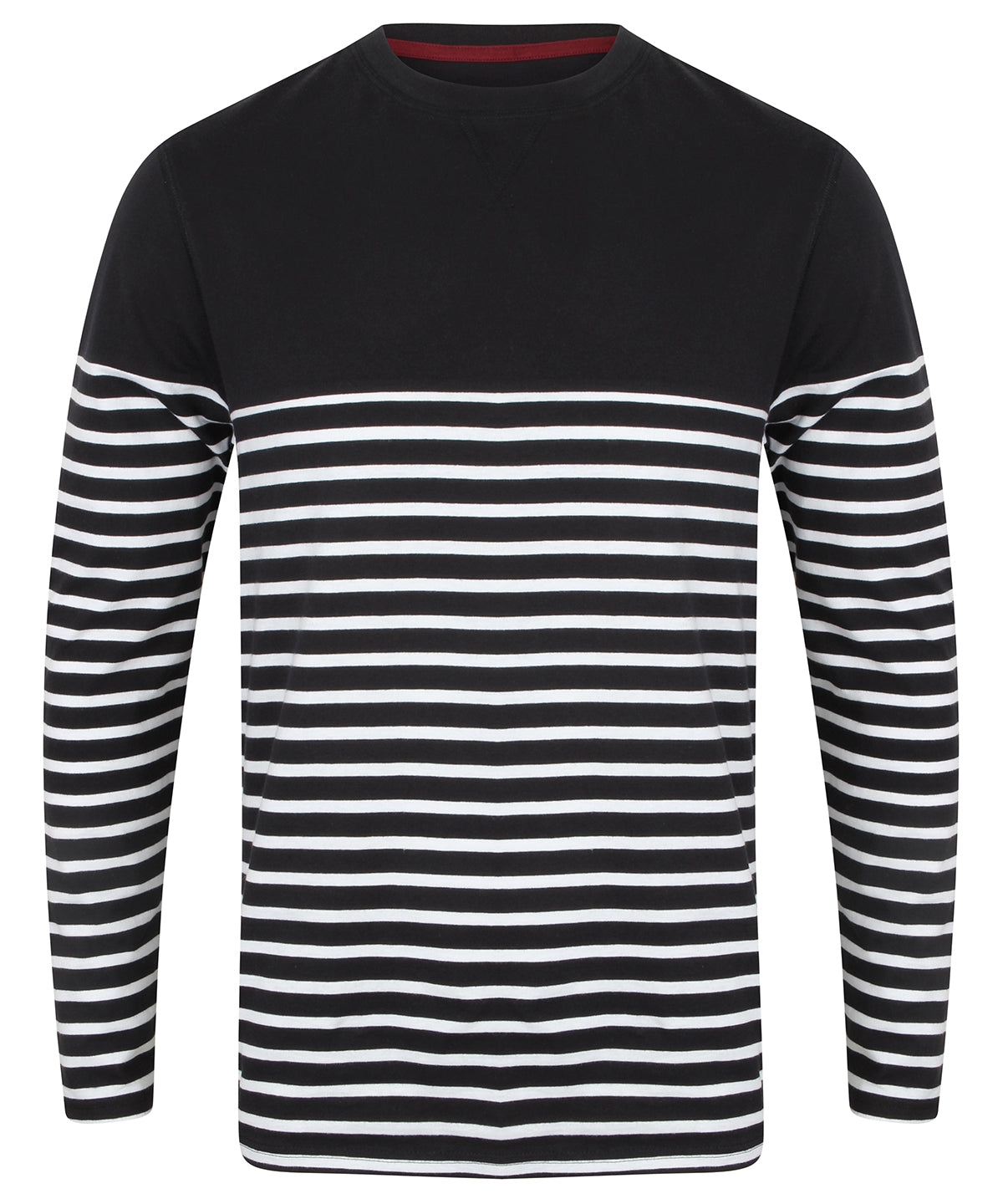 Personalised T-Shirts - Stripes Front Row Long sleeve Breton striped T