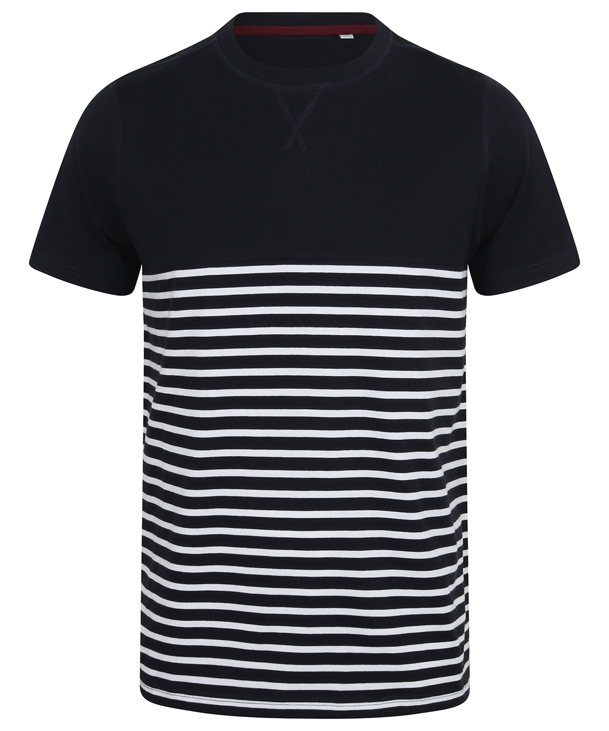 Personalised T-Shirts - Stripes Front Row Short-sleeved Breton T