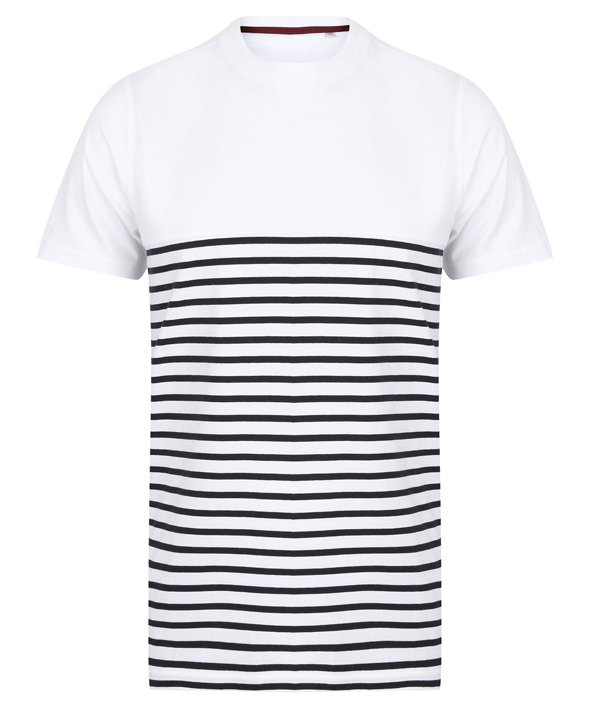 Personalised T-Shirts - Stripes Front Row Short-sleeved Breton T