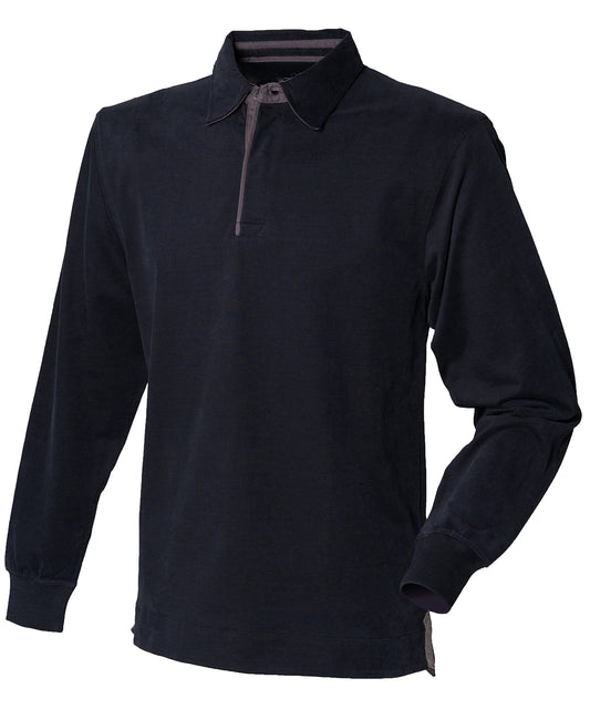 Personalised Polos - Front Row Super soft long sleeve rugby shirt