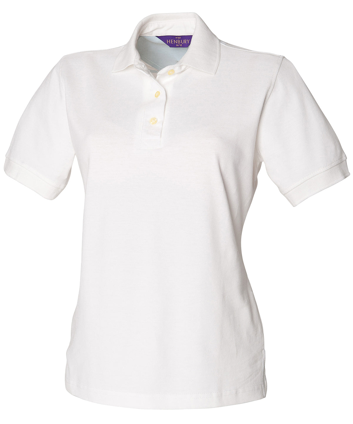 Personalised Polo Shirts - Black Henbury Women's classic cotton piqué polo shirt