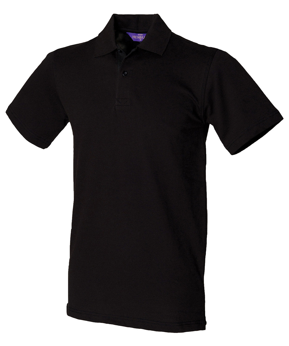 Personalised Polo Shirts - Black Henbury Stretch piqué polo shirt