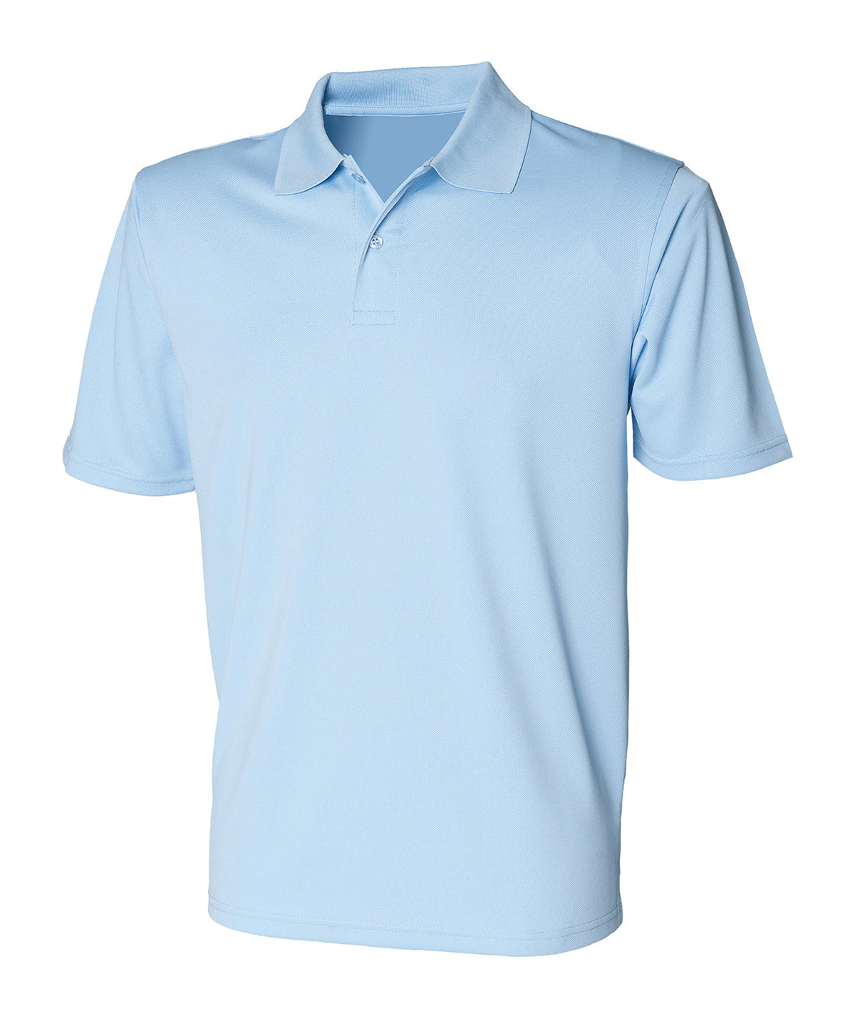 Personalised Polo Shirts - Light Blue Henbury Coolplus® polo shirt