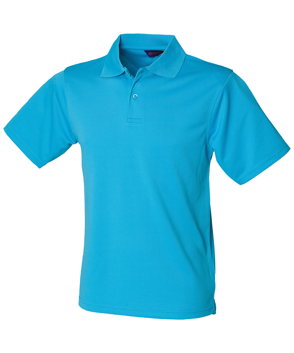 Personalised Polo Shirts - Mid Blue Henbury Coolplus® polo shirt