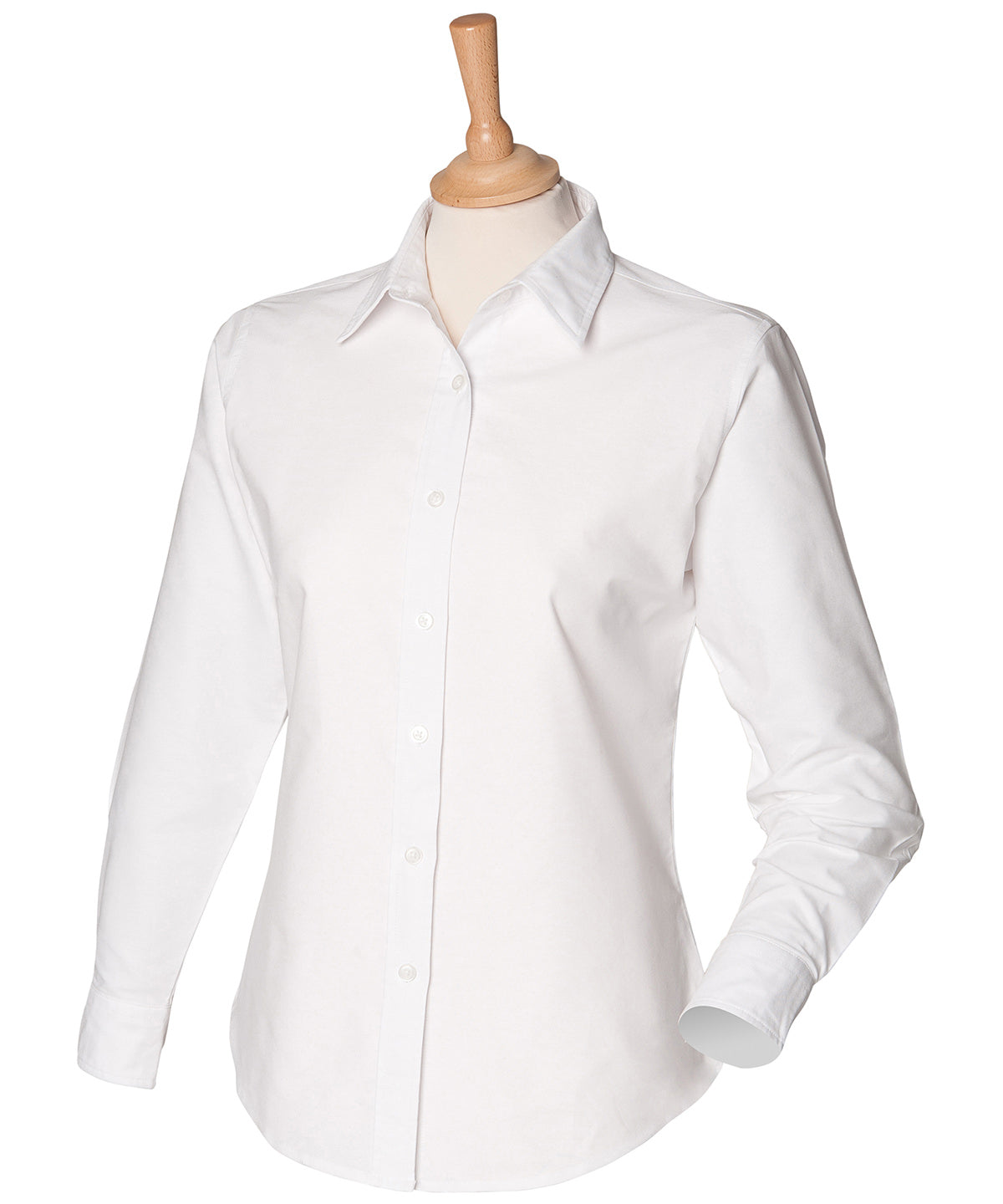 Personalised Shirts - Light Blue Henbury Women's classic long sleeve Oxford shirt
