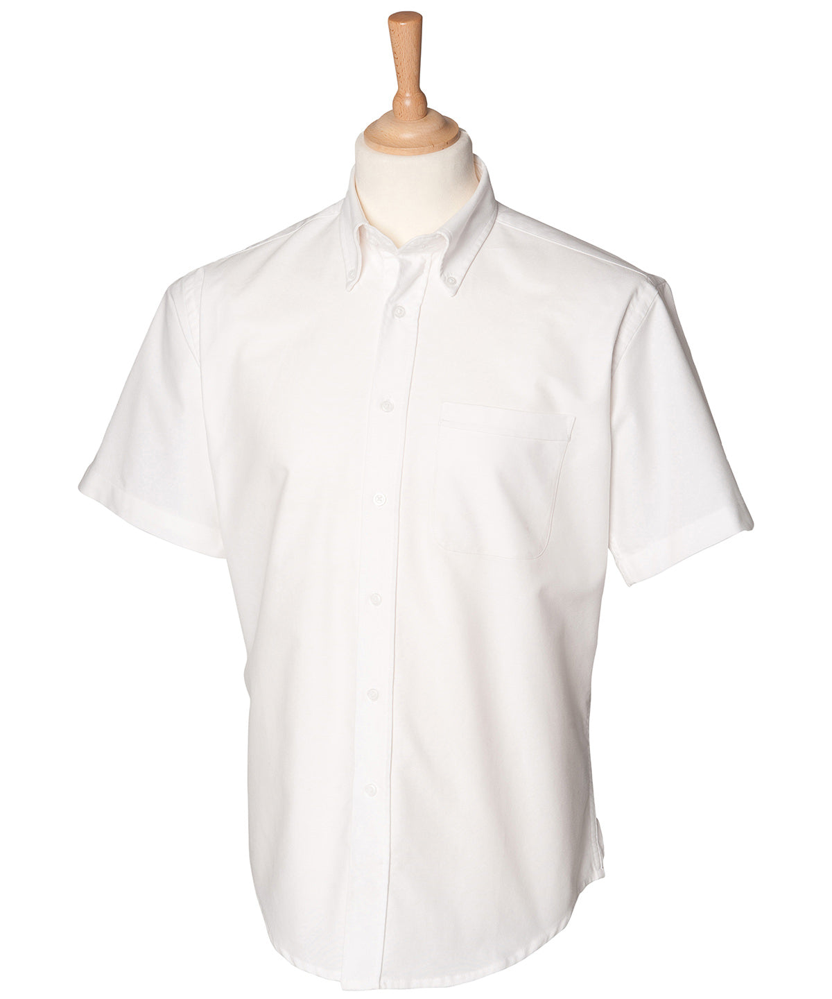 Personalised Shirts - Light Blue Henbury Short sleeve classic Oxford shirt
