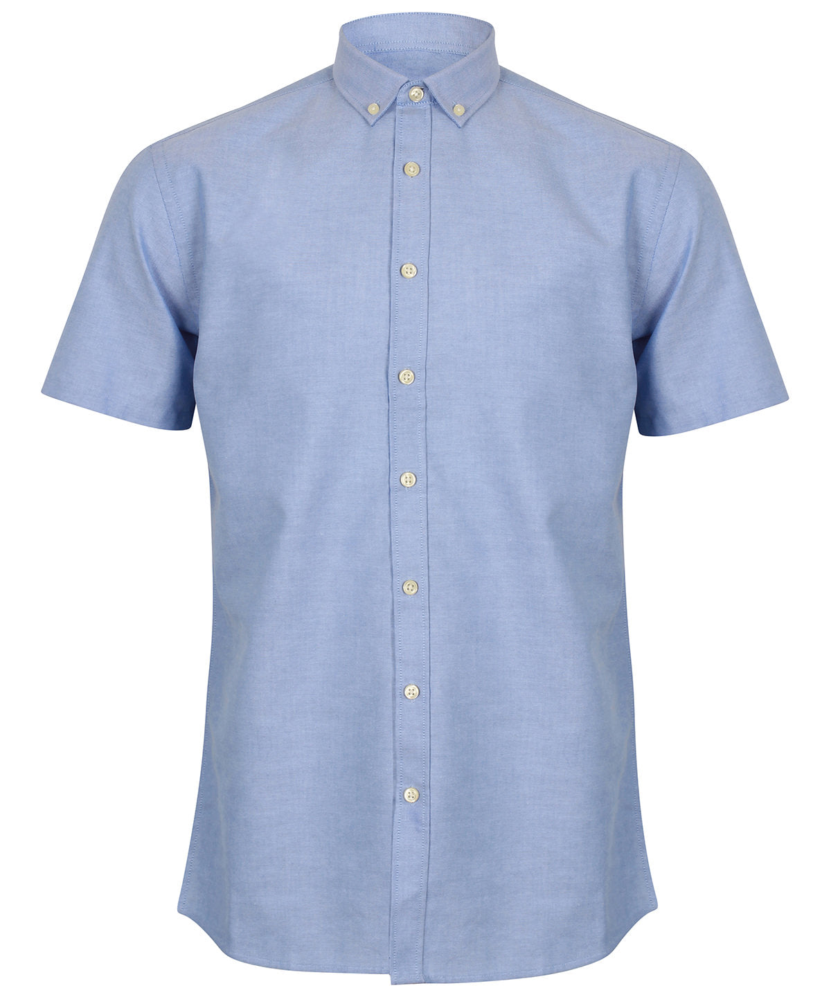 Personalised Shirts - Black Henbury Modern short sleeve Oxford shirt