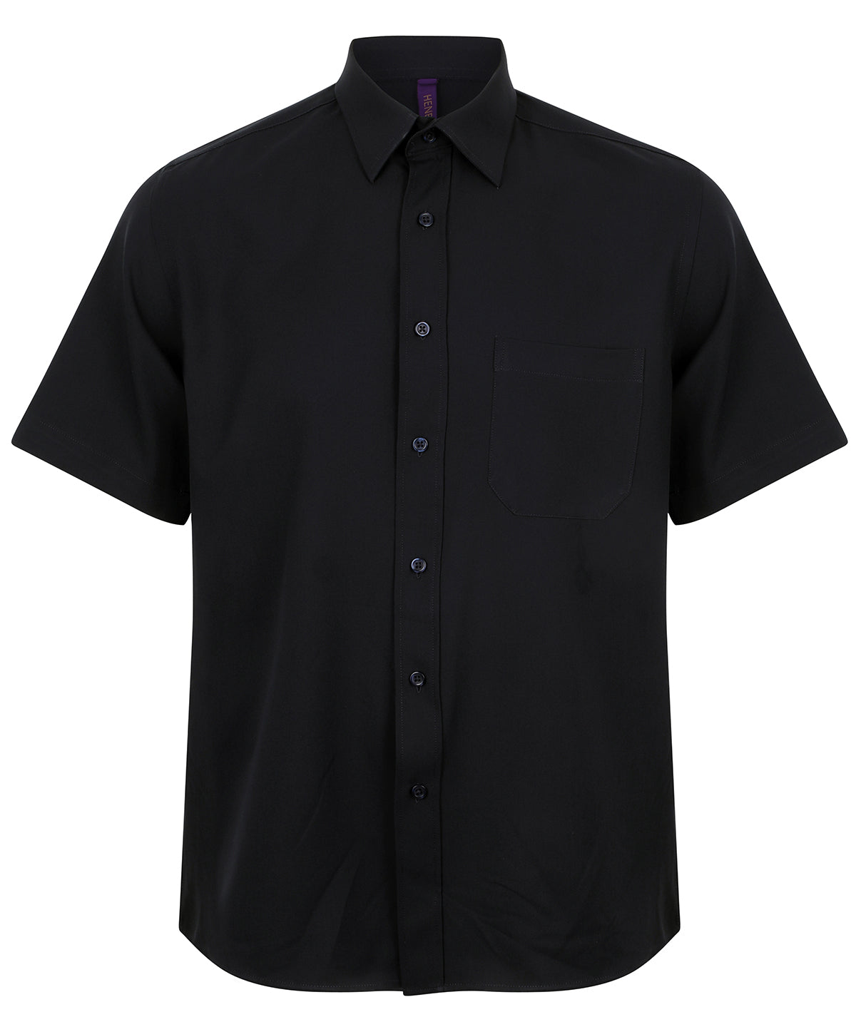 Personalised Shirts - Black Henbury Wicking antibacterial short sleeve shirt
