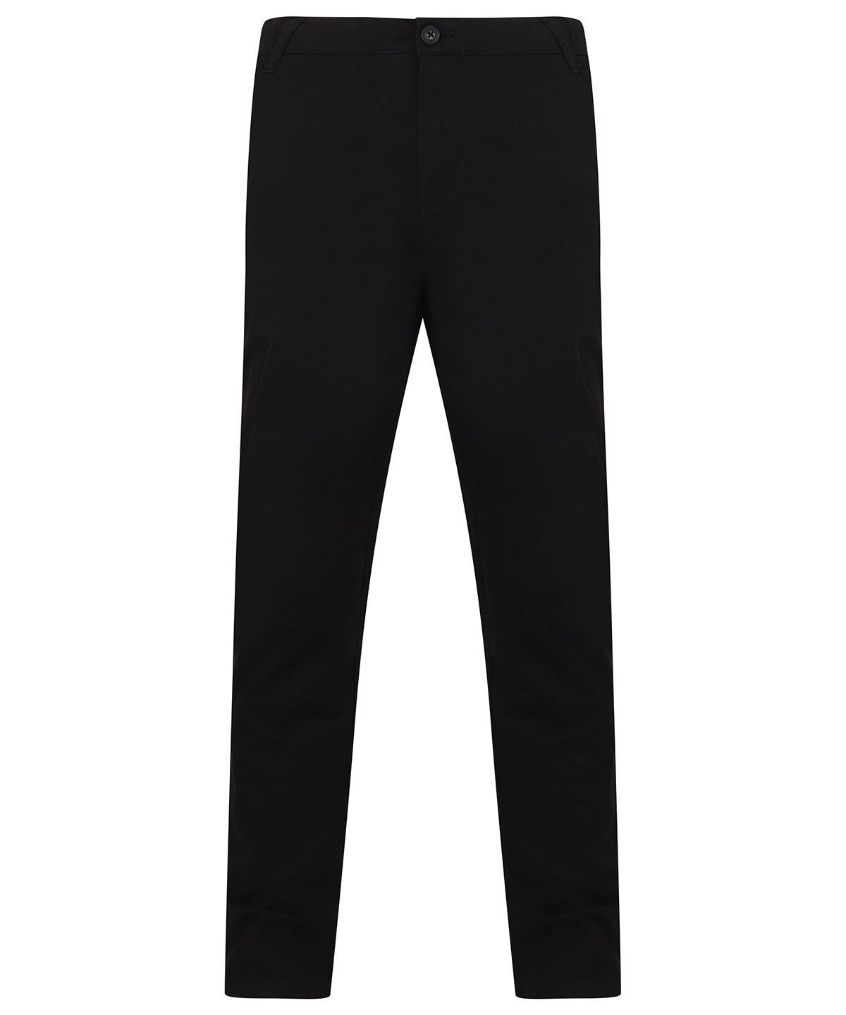 Personalised Trousers - Black Henbury Stretch chinos with flex waistband