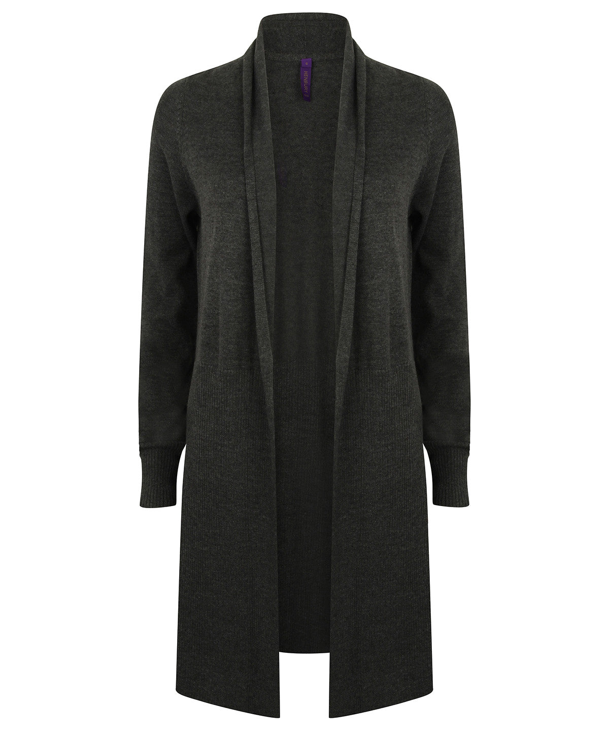 Personalised Cardigans - Black Henbury Women's longline open cardigan