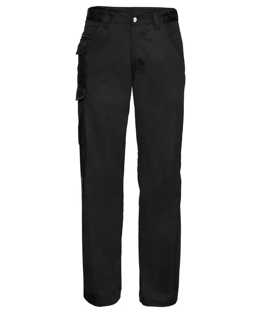 Personalised Trousers - Black Russell Europe Polycotton twill workwear trousers