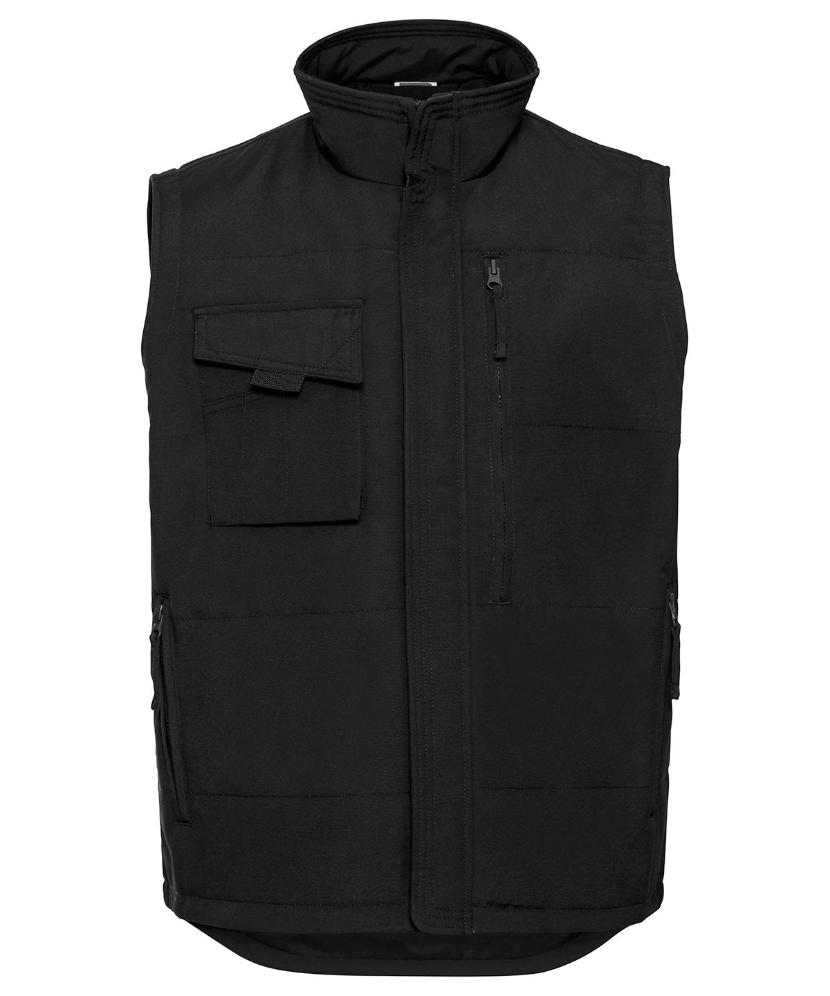 Personalised Gilets - Black Russell Europe Heavy-duty gilet