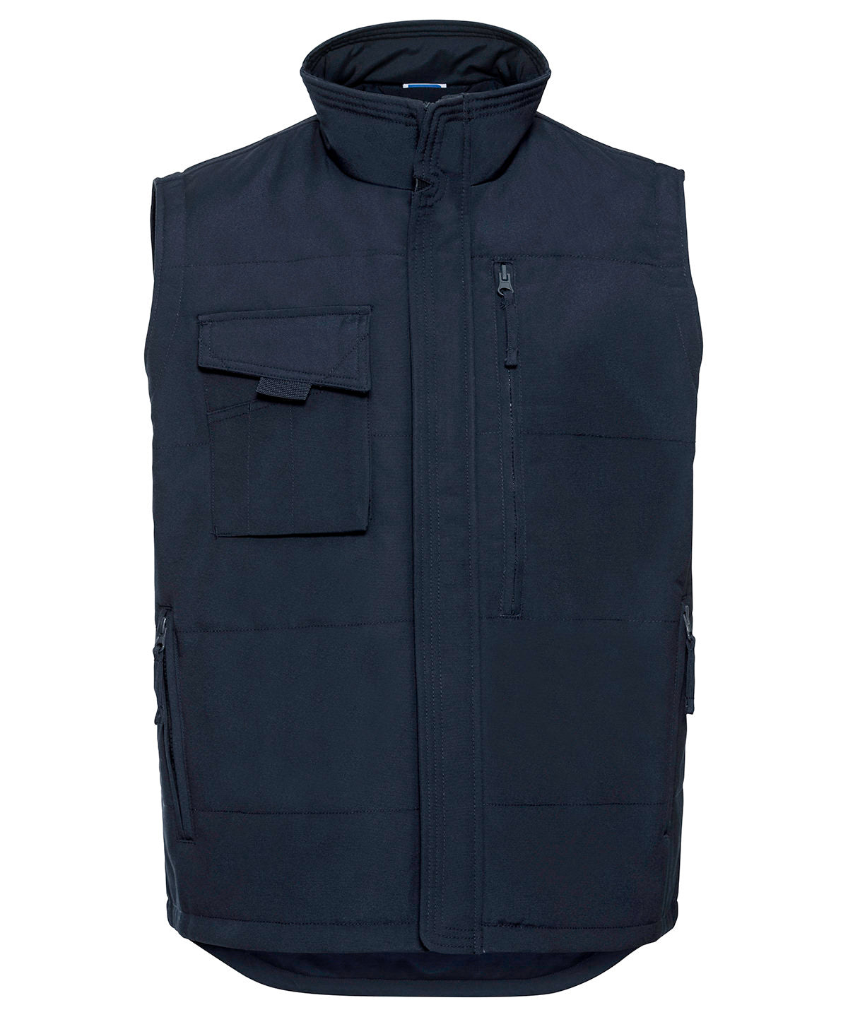 Personalised Gilets - Black Russell Europe Heavy-duty gilet