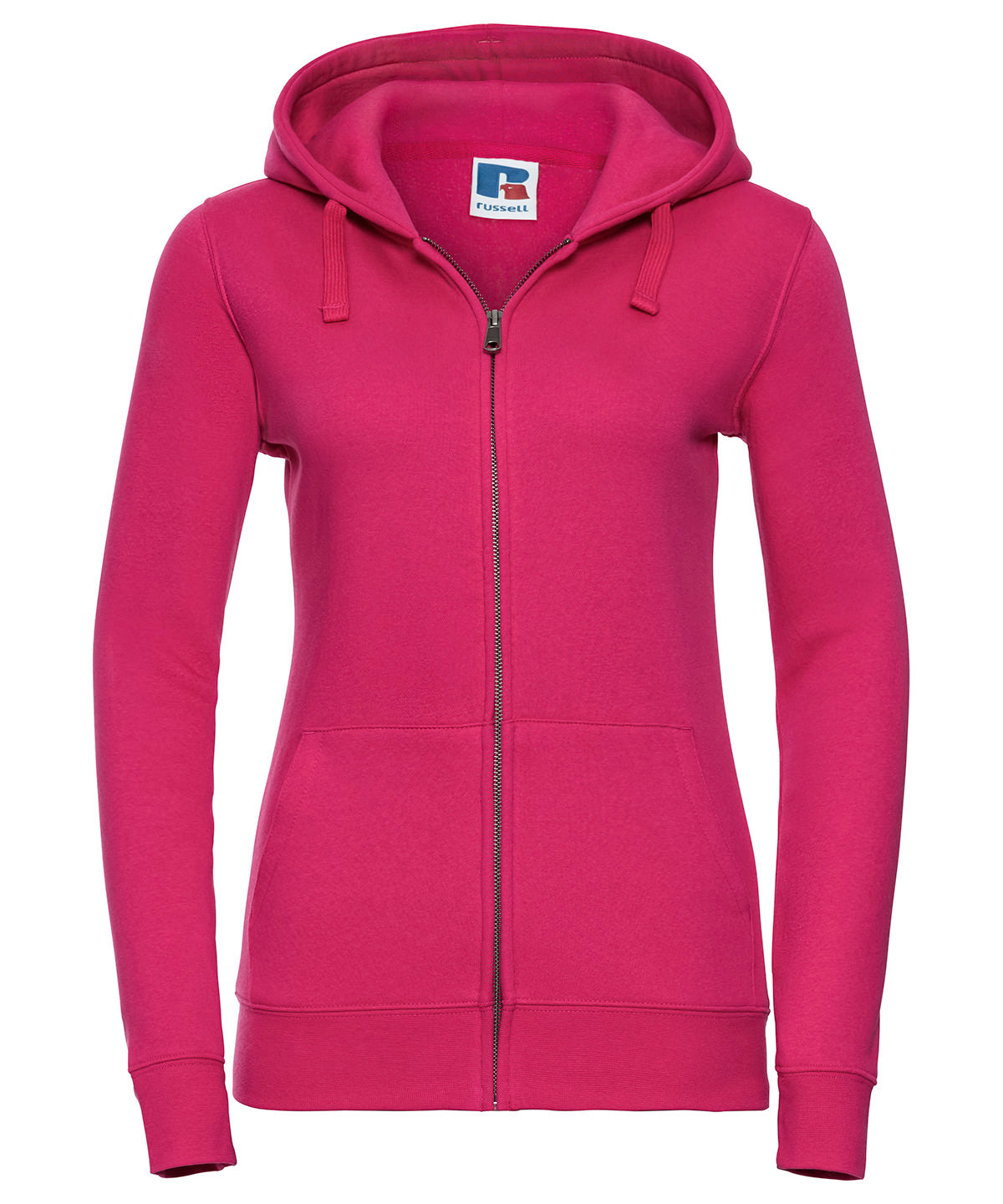 Personalised Hoodies - Bottle Russell Europe Women's authentic zipped hooded sweatshirt