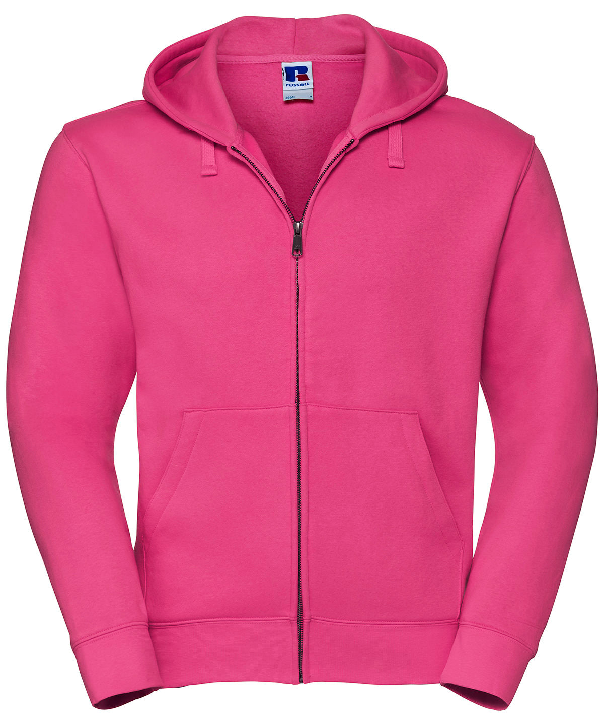 Personalised Hoodies - Black Russell Europe Authentic zipped hooded sweat