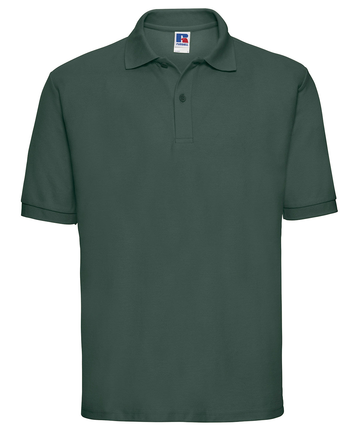 Personalised Polo Shirts - Black Russell Europe Classic polycotton polo