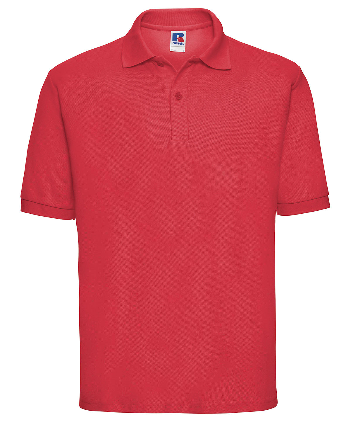 Personalised Polo Shirts - Black Russell Europe Classic polycotton polo