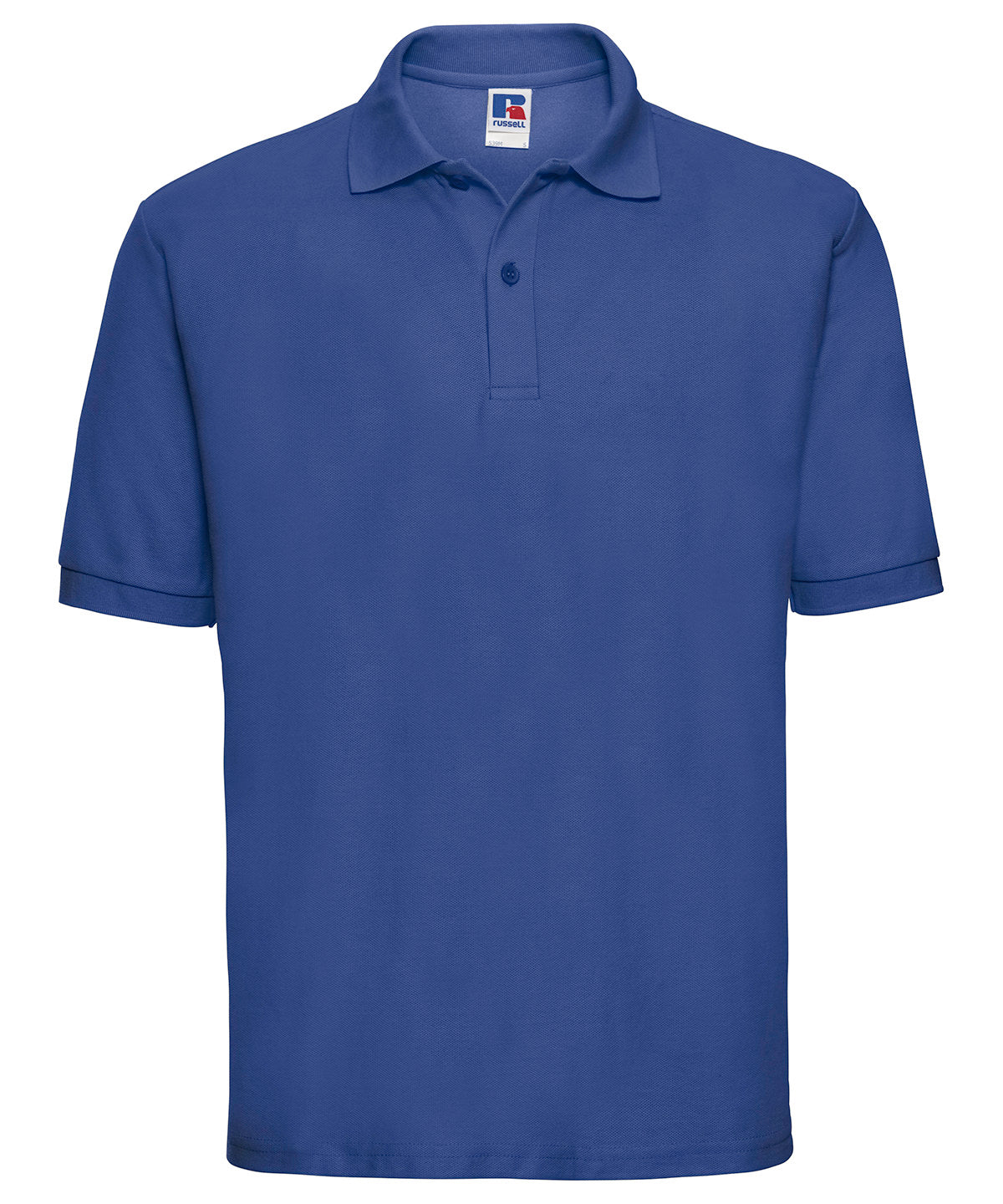 Personalised Polo Shirts - Black Russell Europe Classic polycotton polo