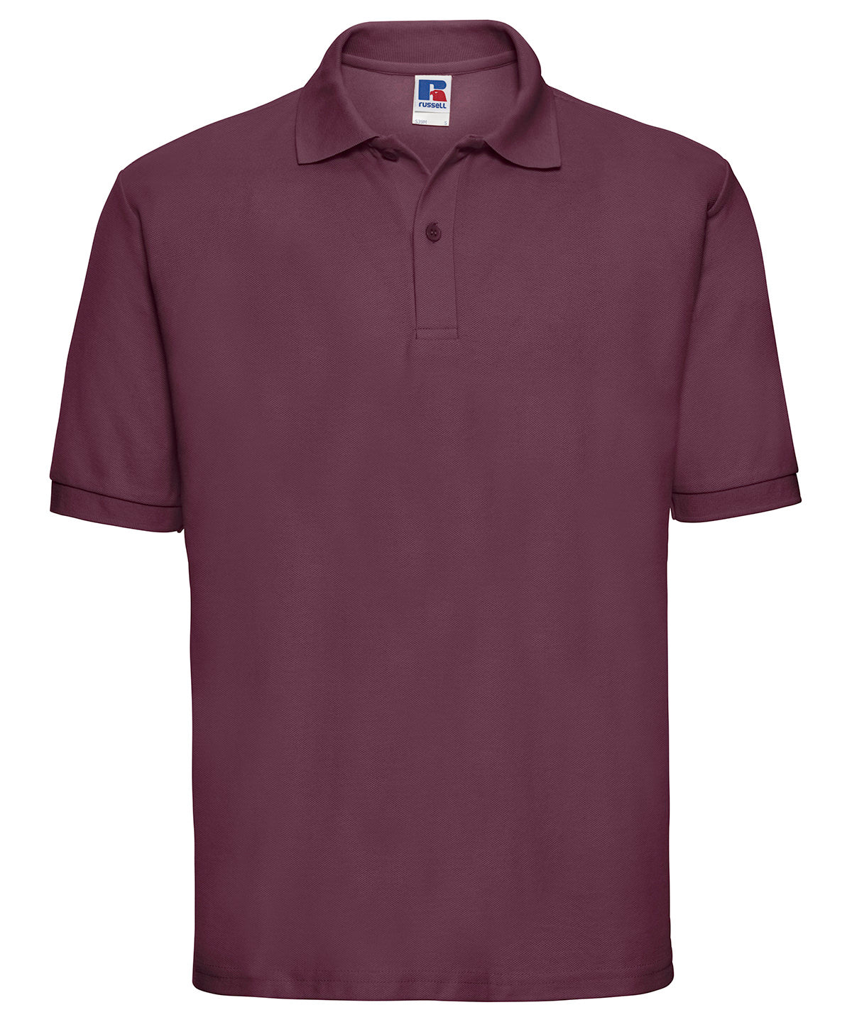 Personalised Polo Shirts - Black Russell Europe Classic polycotton polo