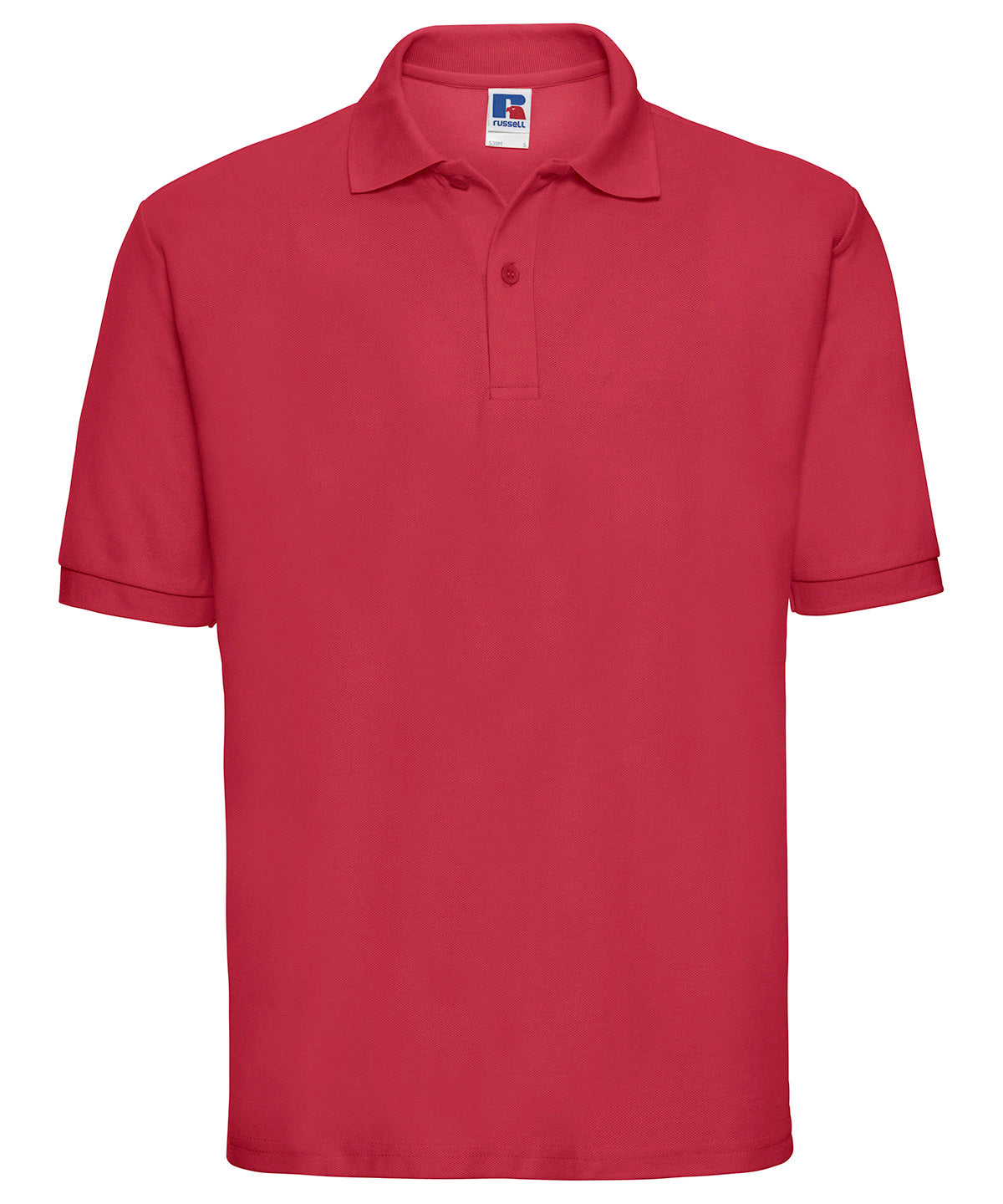 Personalised Polo Shirts - Black Russell Europe Classic polycotton polo