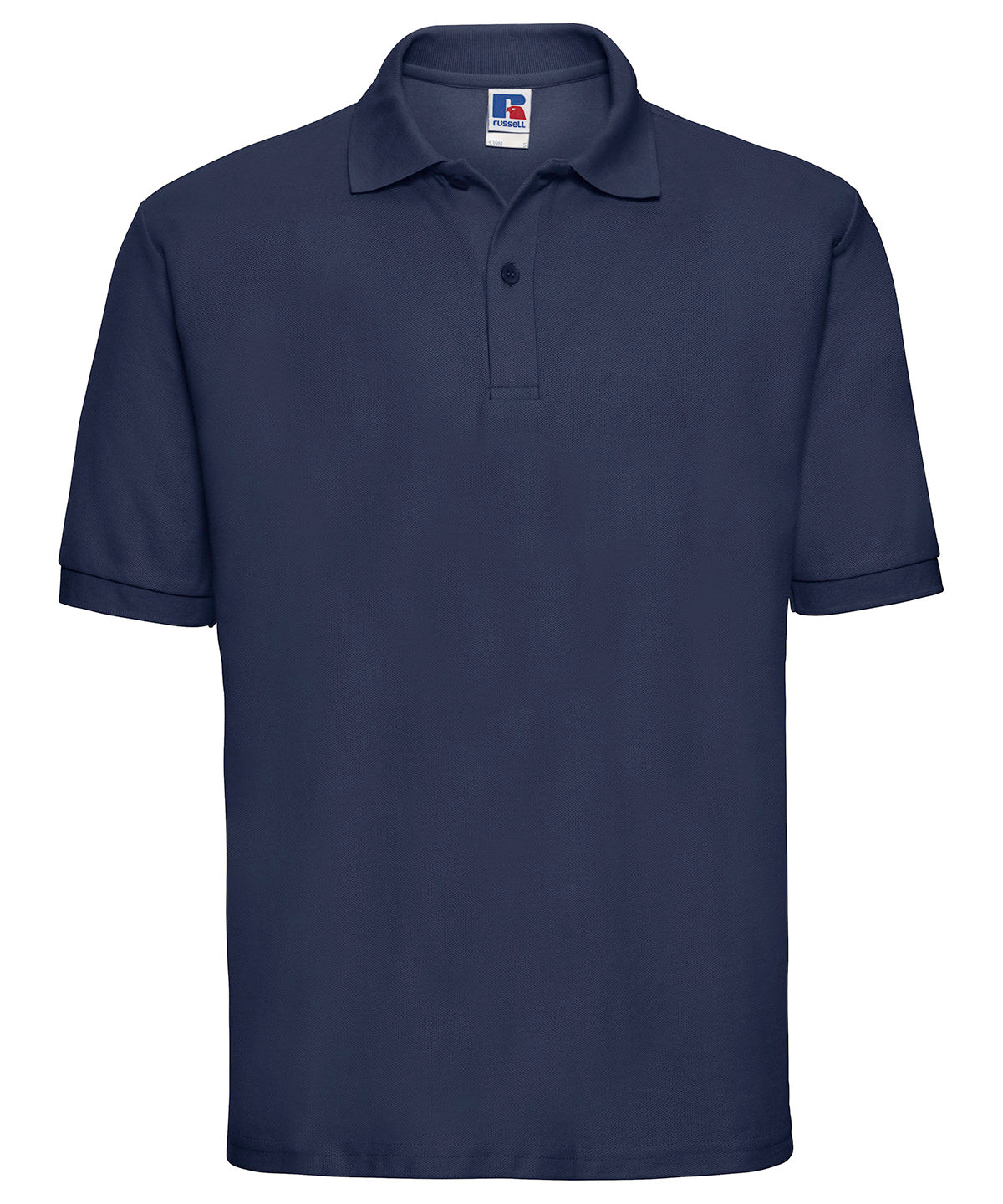 Personalised Polo Shirts - Black Russell Europe Classic polycotton polo