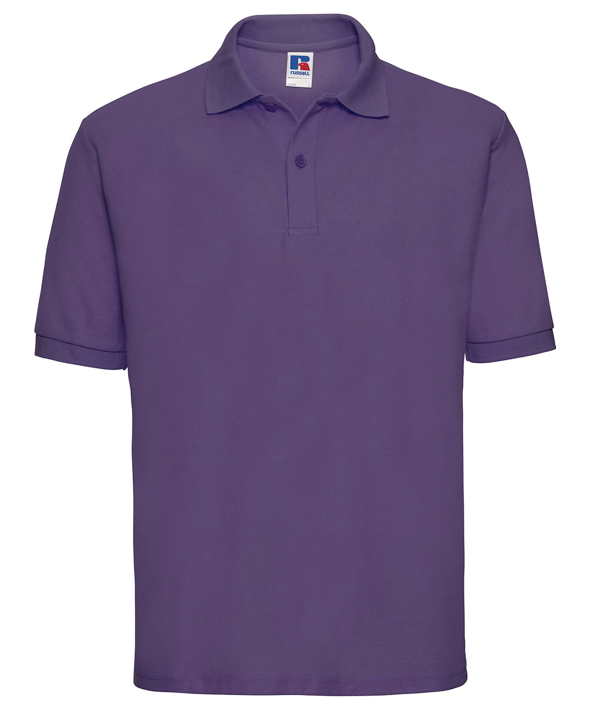 Personalised Polo Shirts - Black Russell Europe Classic polycotton polo
