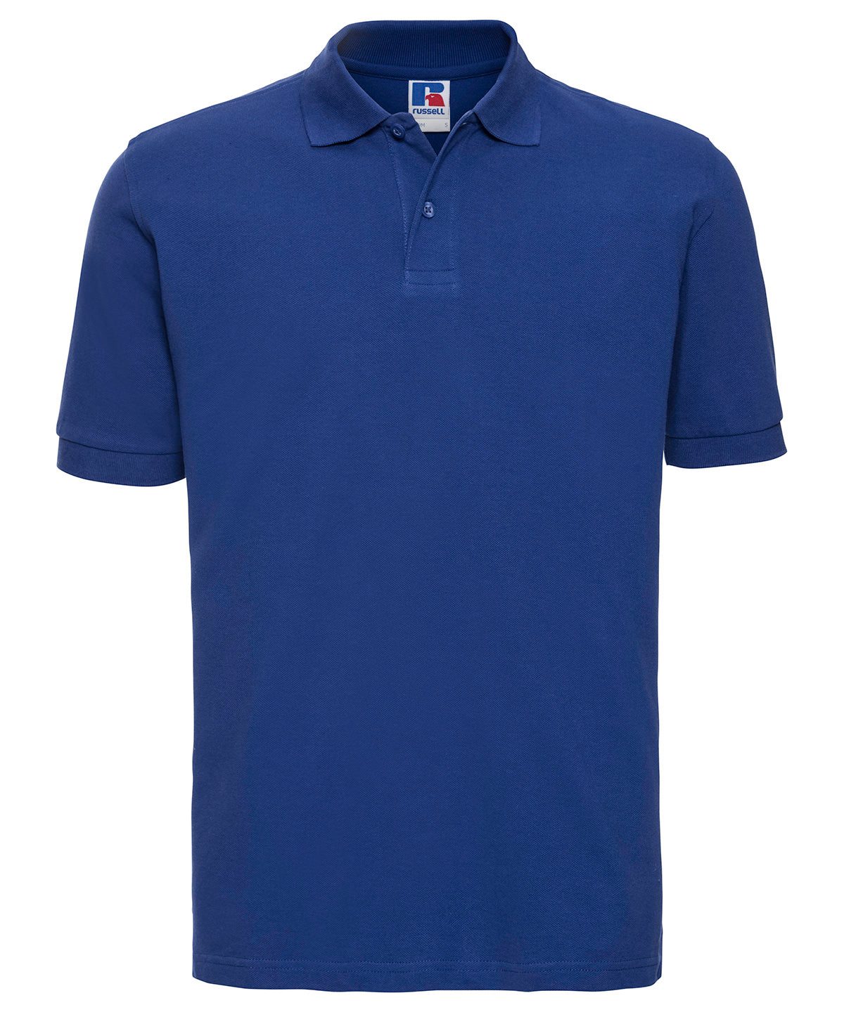 Personalised Polo Shirts - Black Russell Europe Classic cotton piqué polo
