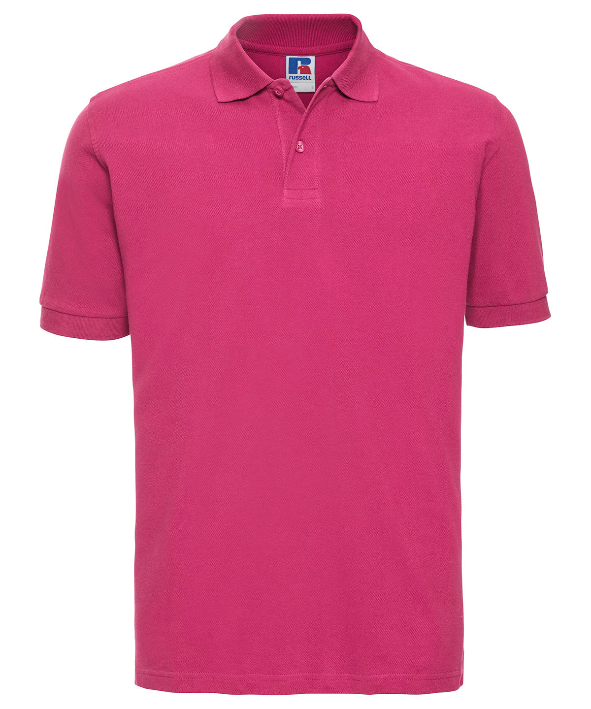 Personalised Polo Shirts - Black Russell Europe Classic cotton piqué polo
