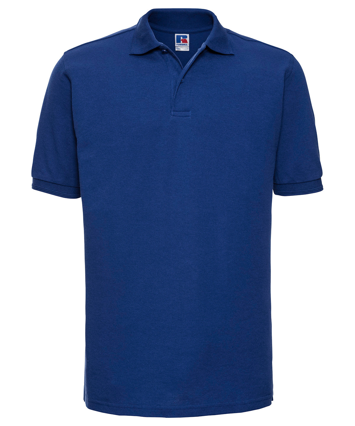 Personalised Polo Shirts - Black Russell Europe Hard-wearing 60°C wash polo
