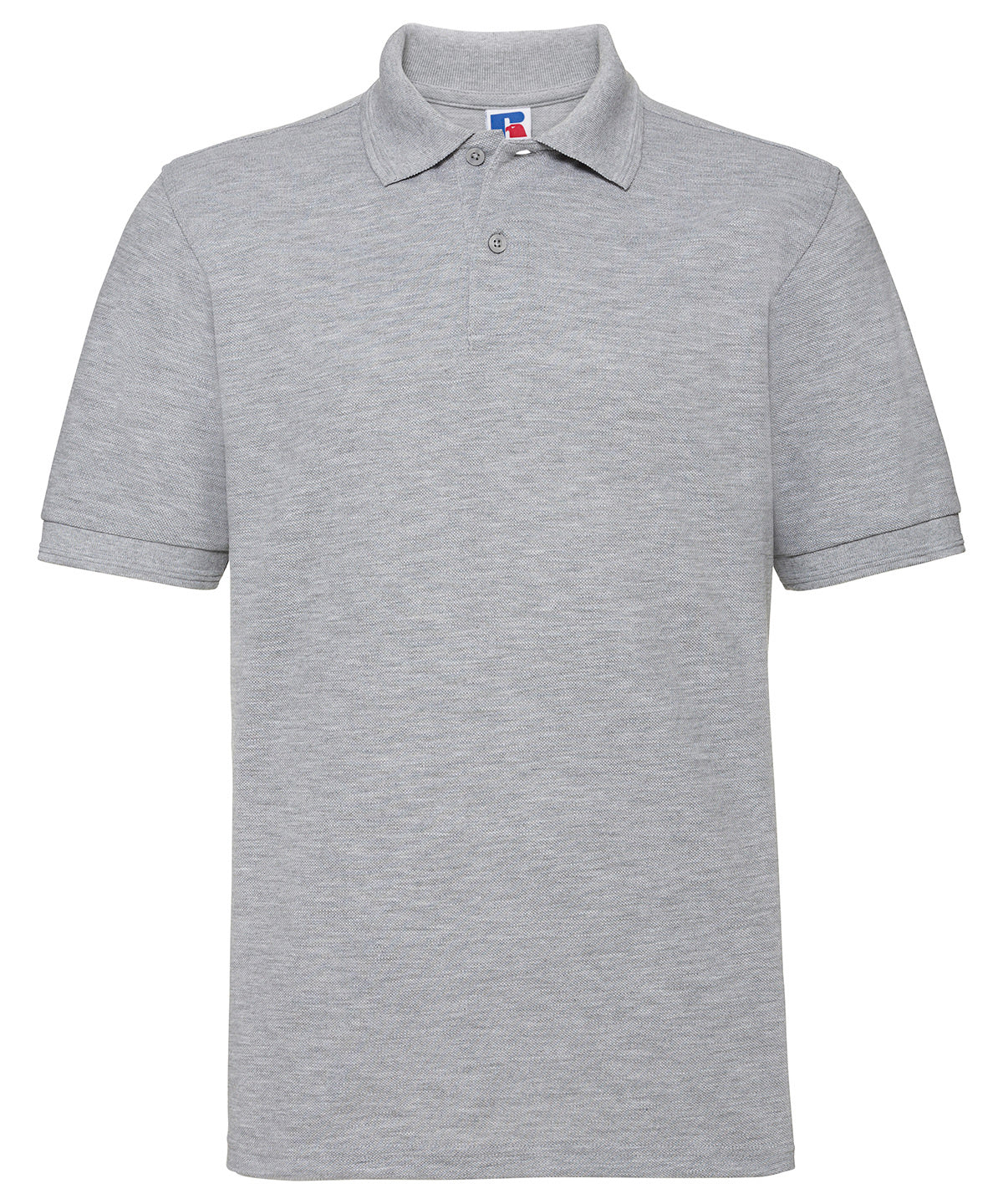 Personalised Polo Shirts - Black Russell Europe Hard-wearing 60°C wash polo
