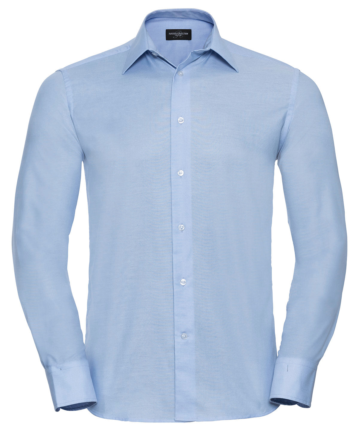 Personalised Shirts - Black Russell Collection Long sleeve easycare tailored Oxford shirt