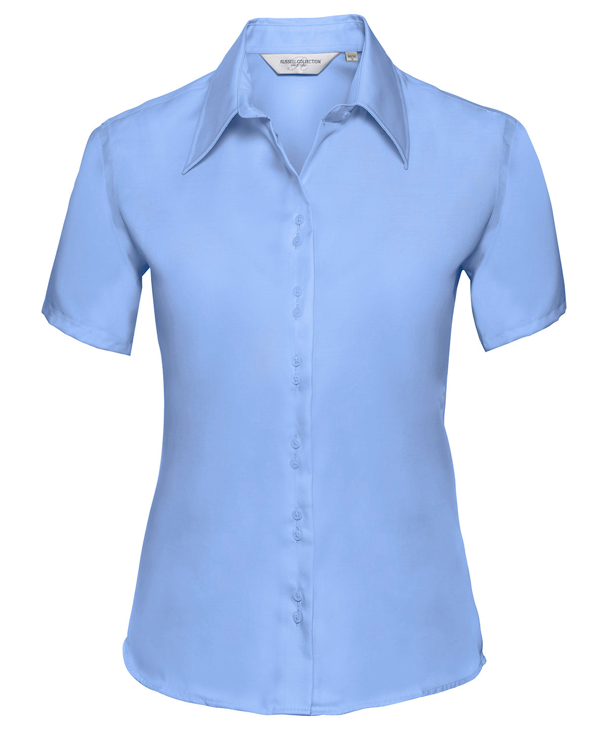 Personalised Shirts - Black Russell Europe Women's short sleeve ultimate non-iron shirt