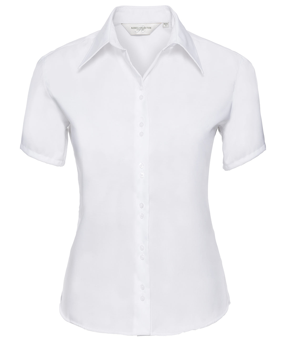 Personalised Shirts - Black Russell Europe Women's short sleeve ultimate non-iron shirt