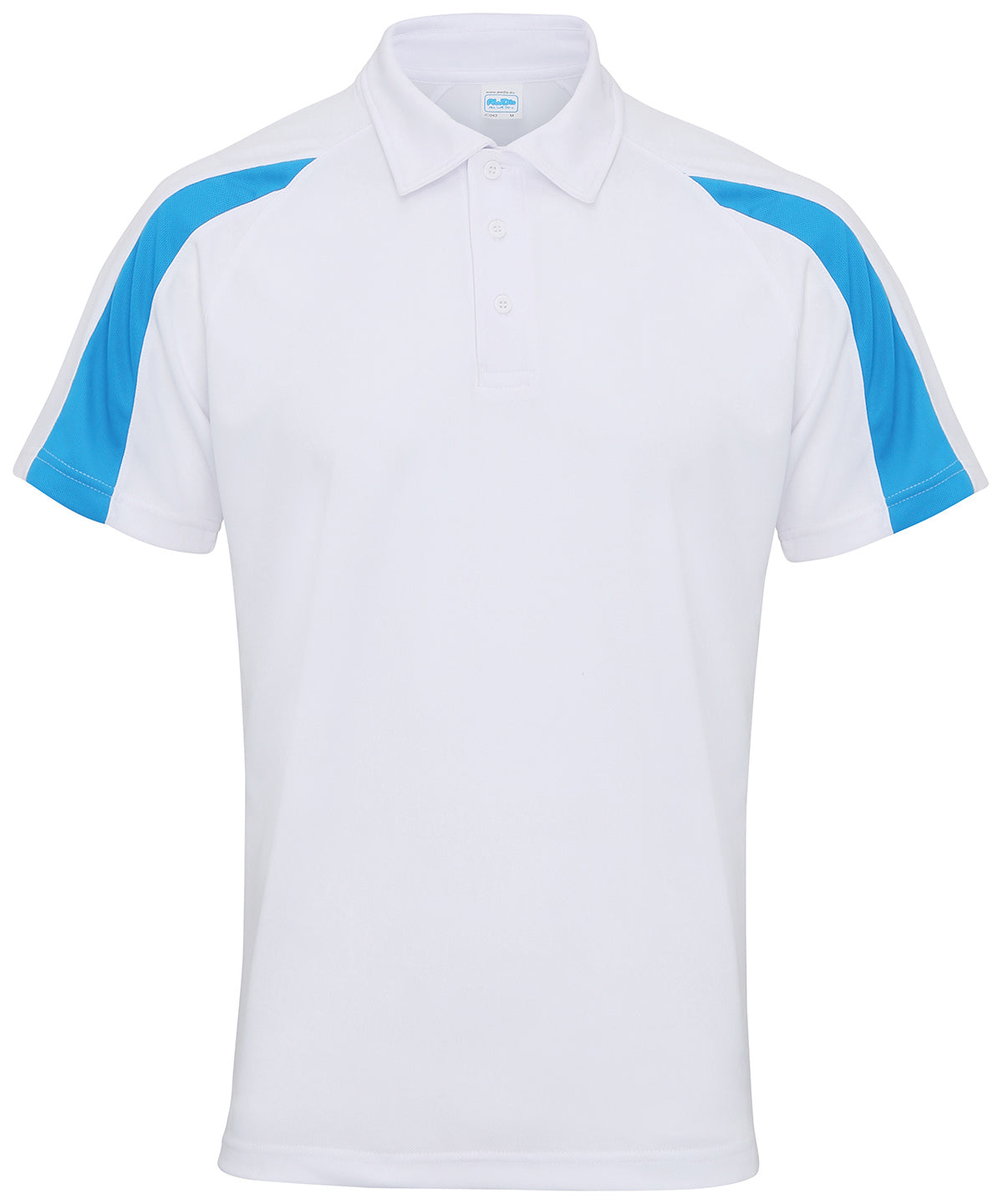 Personalised Polo Shirts - White AWDis Just Cool Contrast cool polo