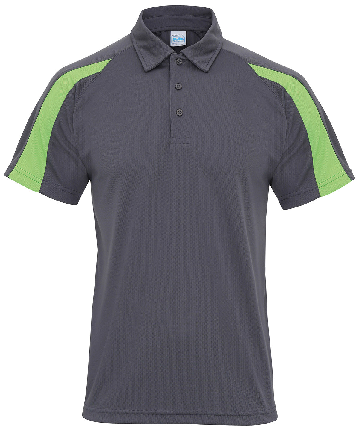 Personalised Polo Shirts - White AWDis Just Cool Contrast cool polo
